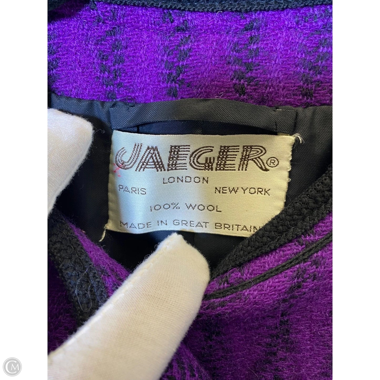 Jacket Designer By Jaeger-lecoultre In Black & Purple, Size: 10