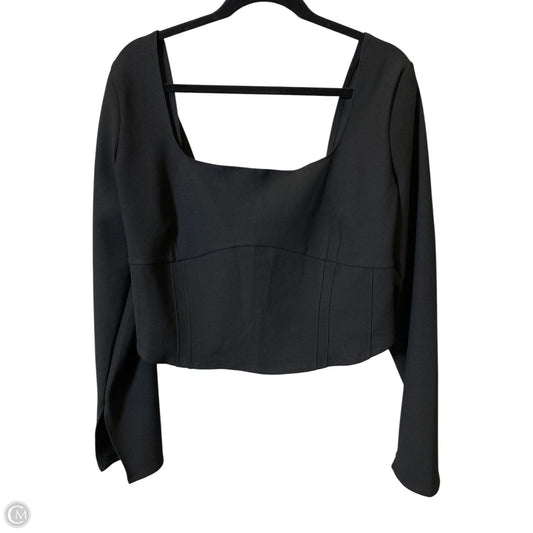 Top Long Sleeve By Abercrombie And Fitch In Black, Size: Xxl