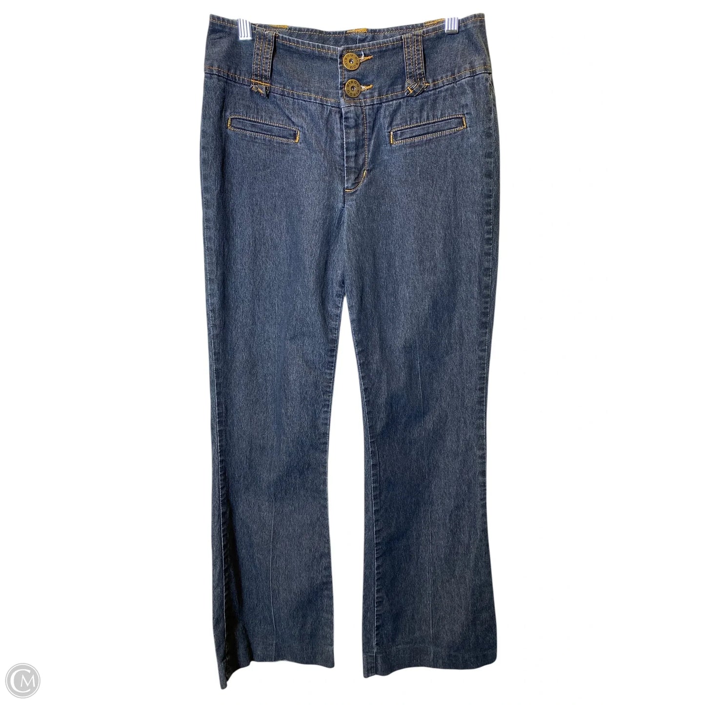 Jeans Flared By Bisou Bisou In Blue Denim, Size: 8