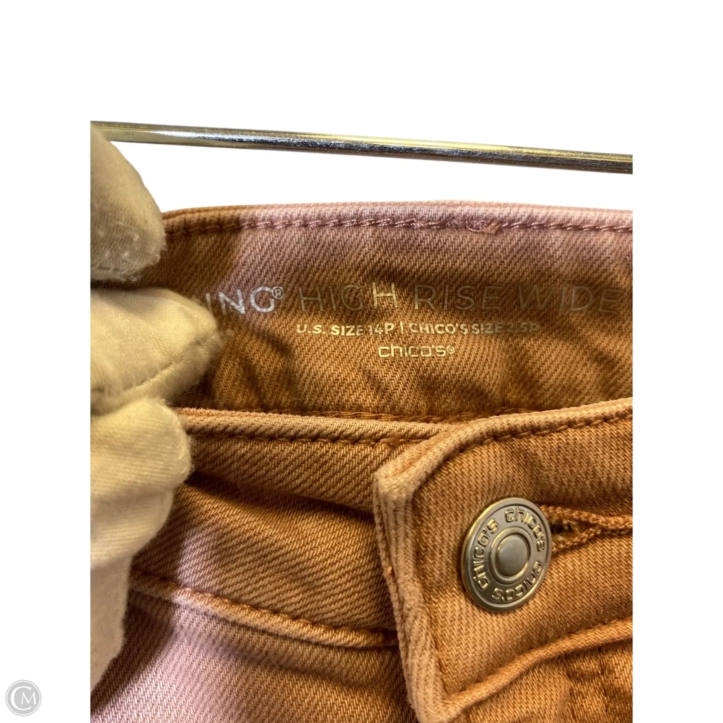 Jeans Wide Leg By Chicos In Pink, Size: 14