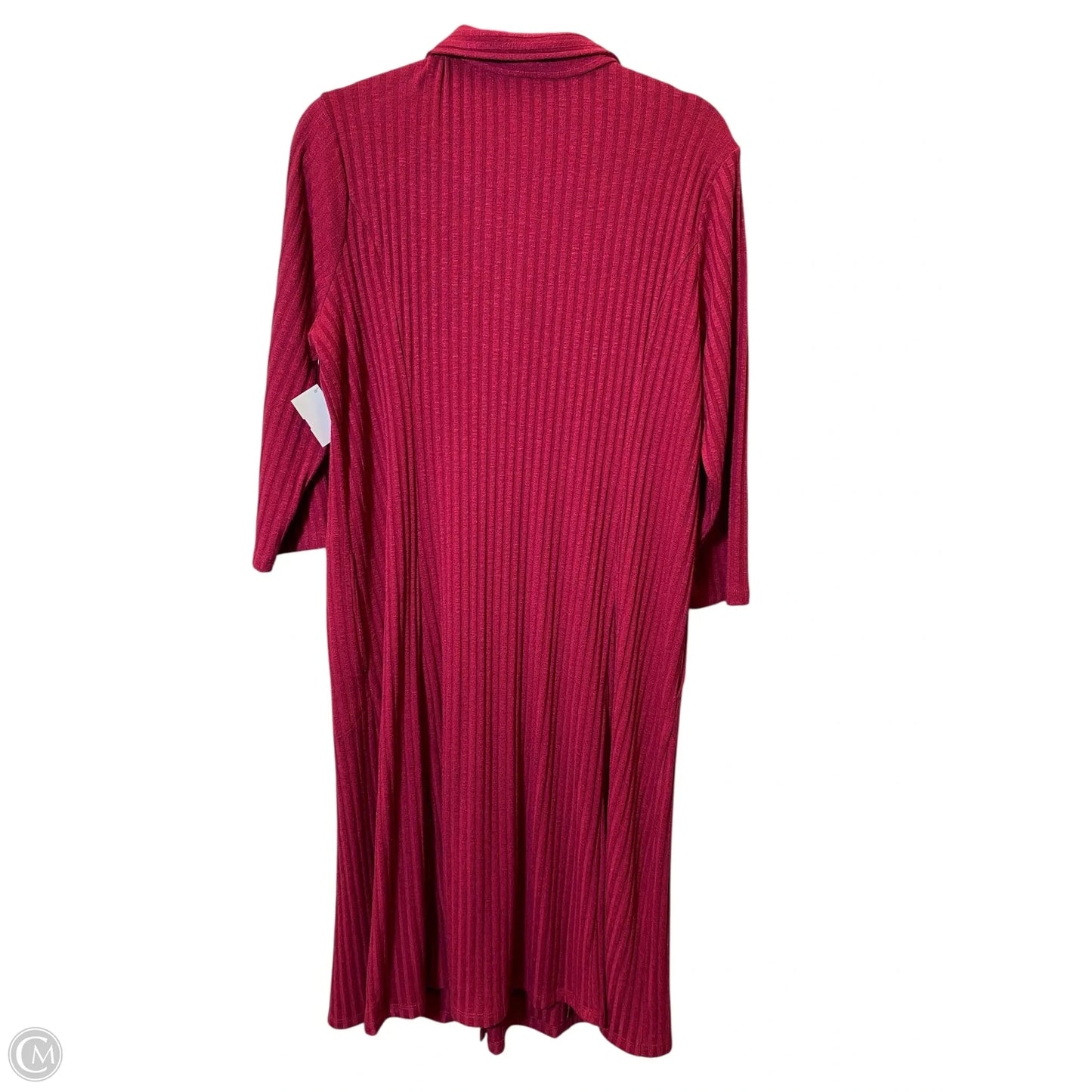 Sweater Cardigan By Susan Graver In Red, Size: Lp