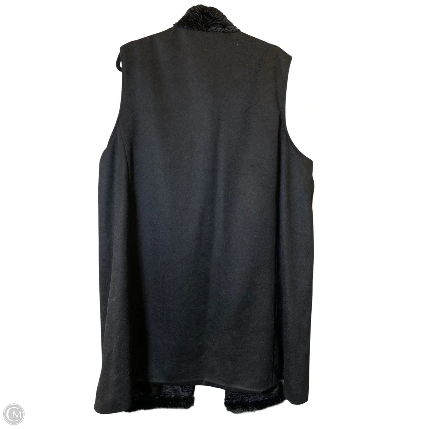 Coat Faux Fur & Sherpa By Dennis Basso Qvc In Black, Size: 2x