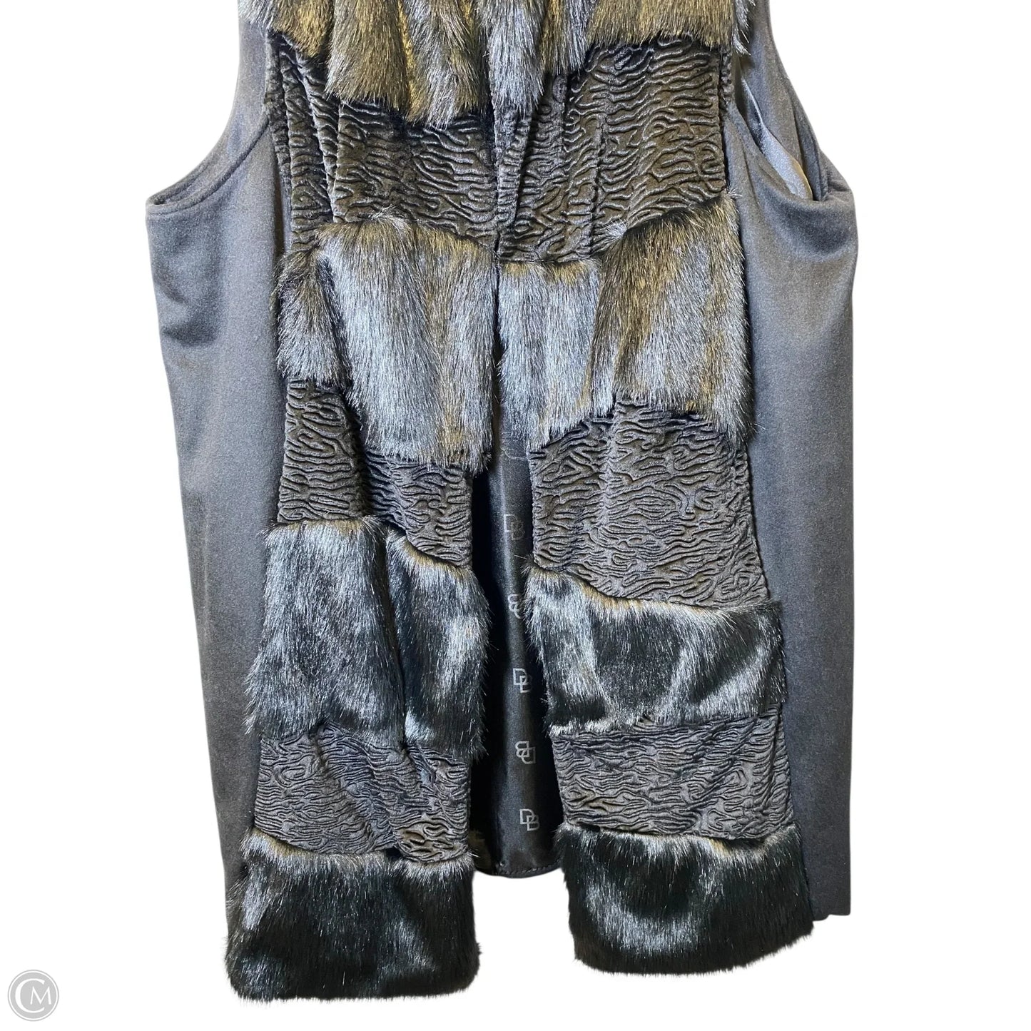 Coat Faux Fur & Sherpa By Dennis Basso Qvc In Black, Size: 2x