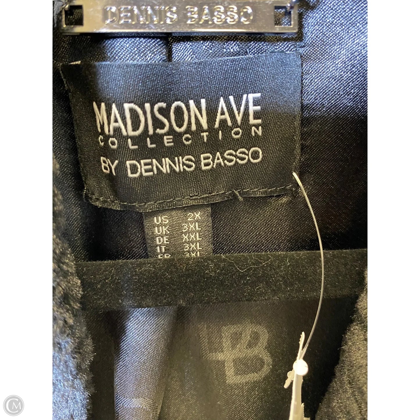 Coat Faux Fur & Sherpa By Dennis Basso Qvc In Black, Size: 2x