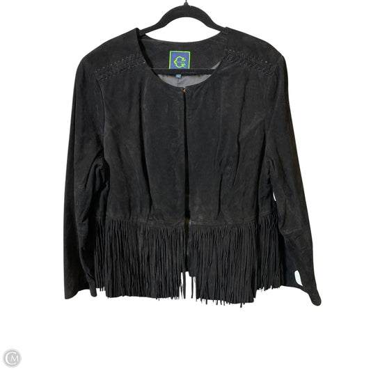 Jacket Moto Designer By Wonder In Black, Size: 24