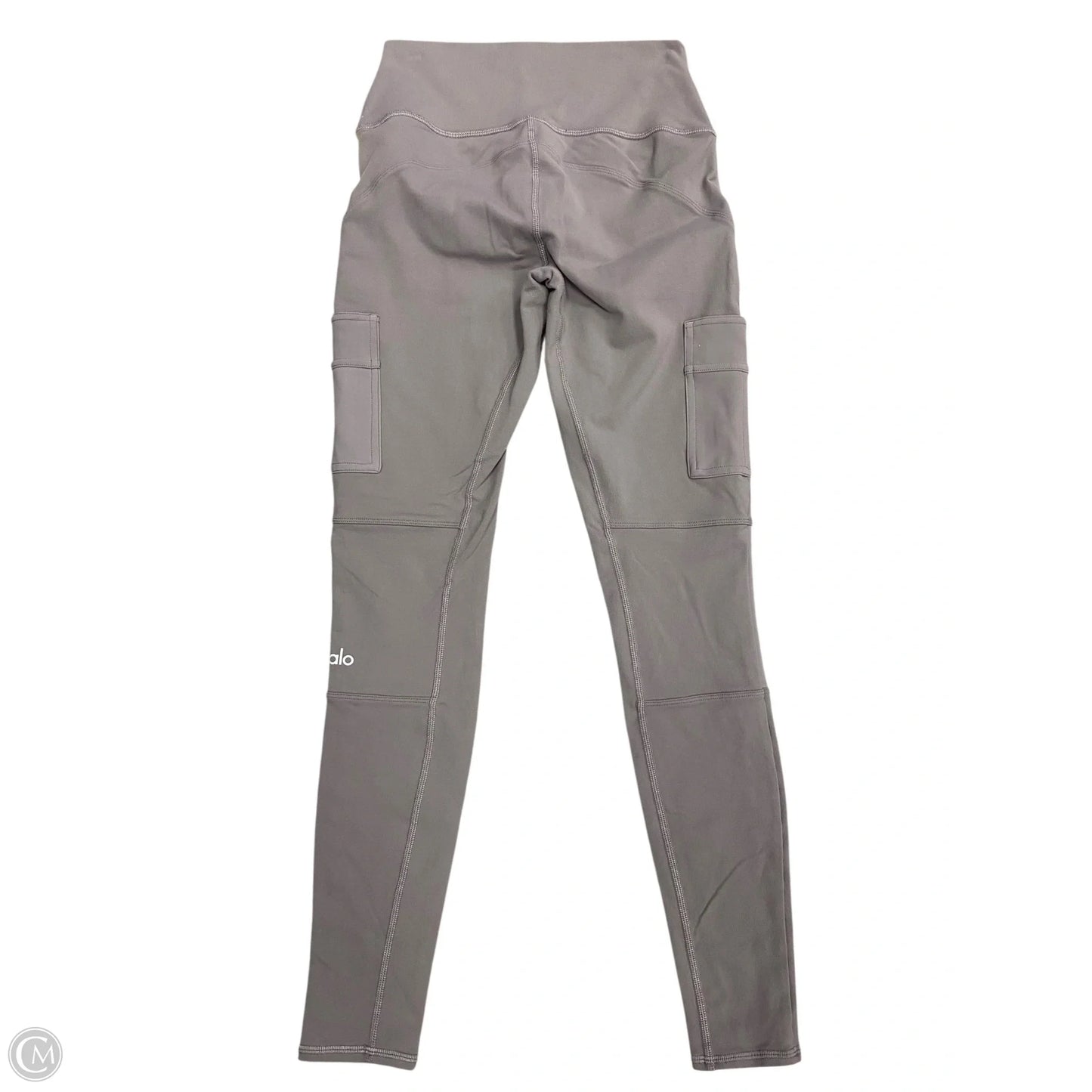 Athletic Leggings By Alo In Grey, Size: S