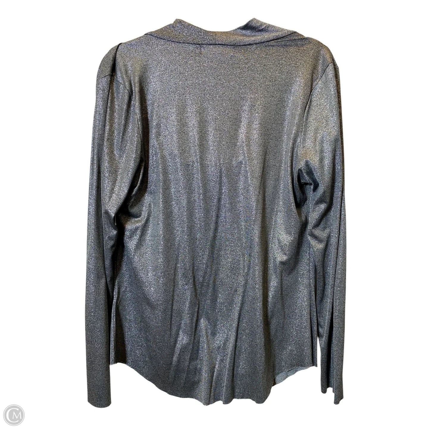 Top Long Sleeve By Karen Kane In Silver, Size: Xl