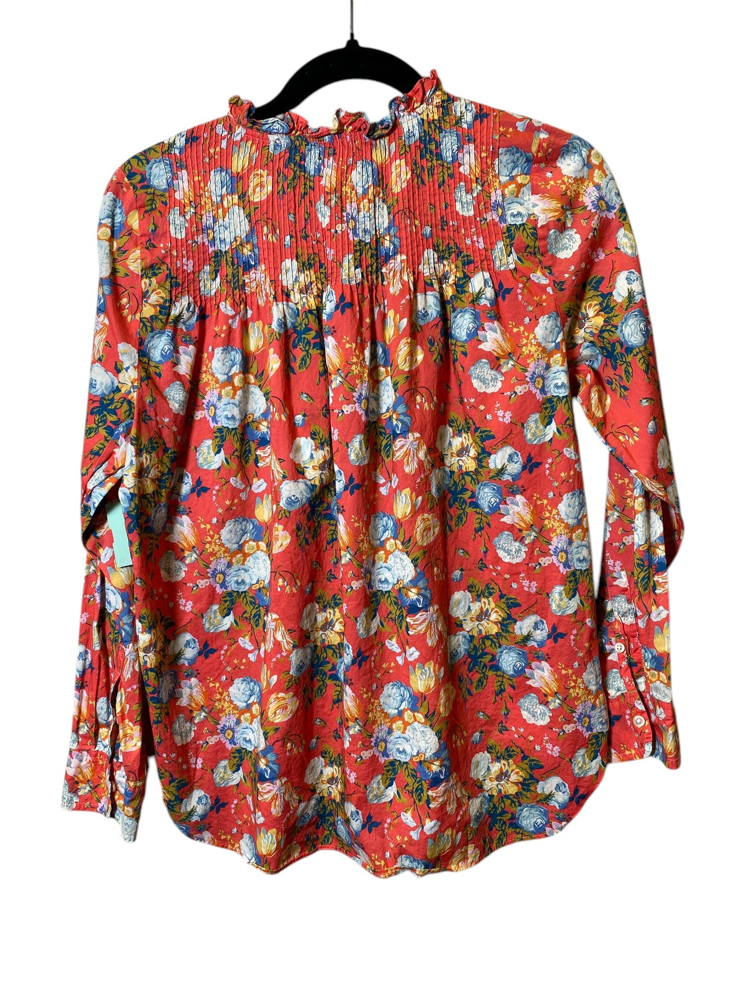 Top Long Sleeve By J. Crew In Floral Print, Size: S