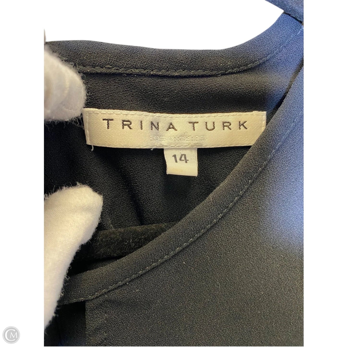 Top Short Sleeve By Trina Turk In Black, Size: L