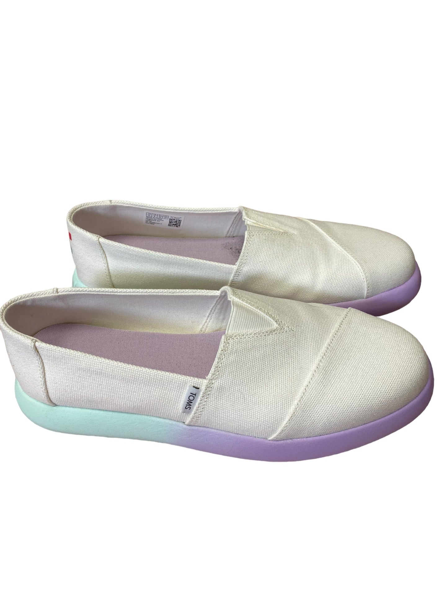 Shoes Heels Platform By Toms In Purple & White, Size: 10