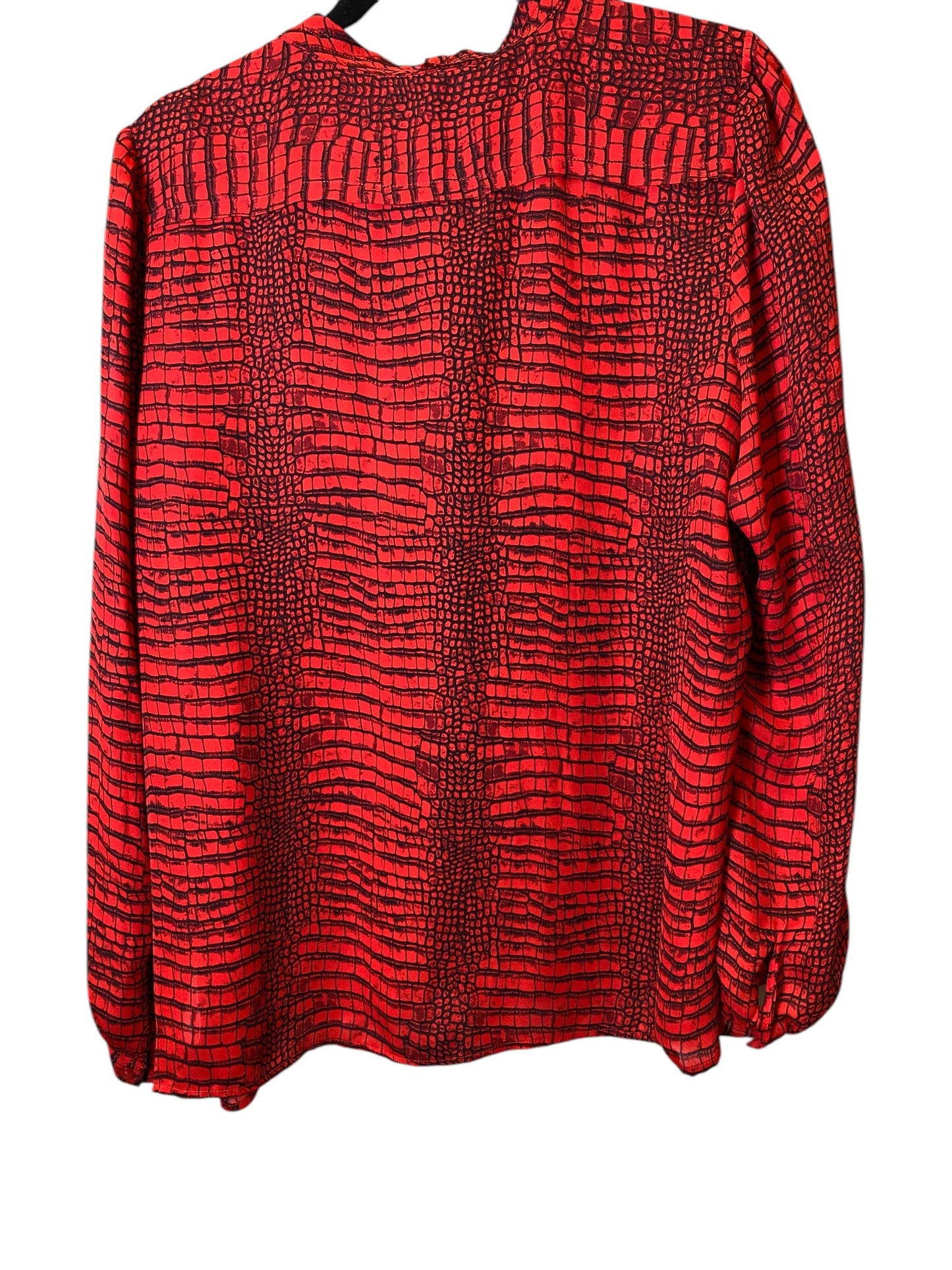 Top Long Sleeve By Michael Kors In Red, Size: L