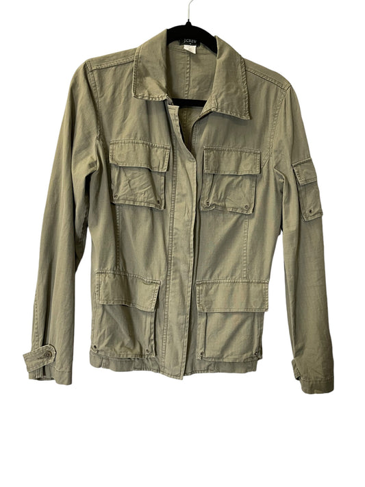 Jacket Moto By J. Crew In Green, Size: S