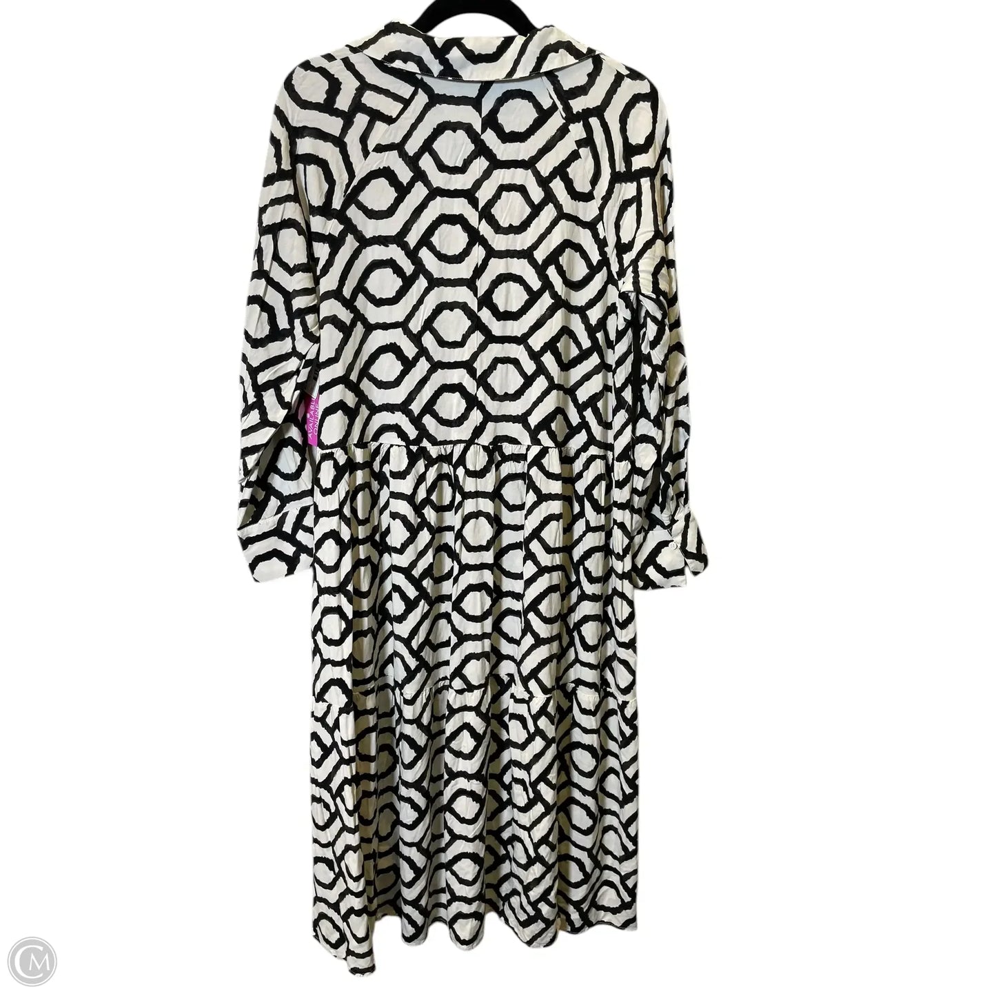 Dress Casual Maxi By H&m In Black & White, Size: M