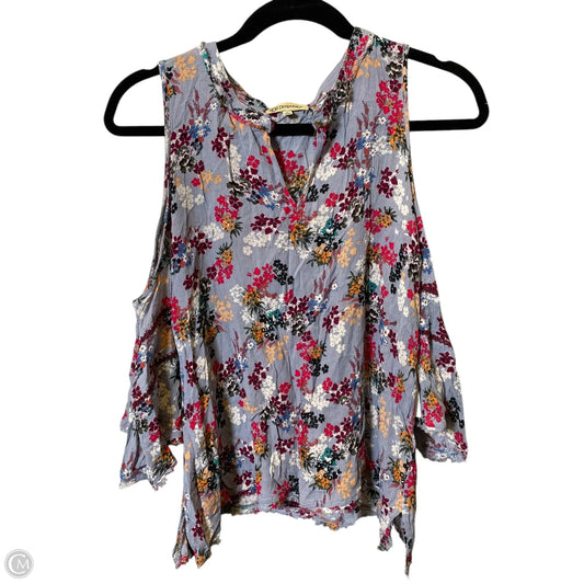 Top Short Sleeve By Democracy In Multi-colored, Size: M