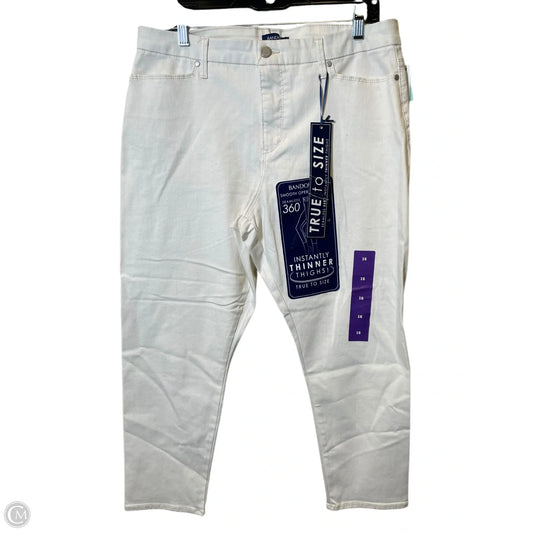 Jeans Skinny By Bandolino In Cream, Size: 16