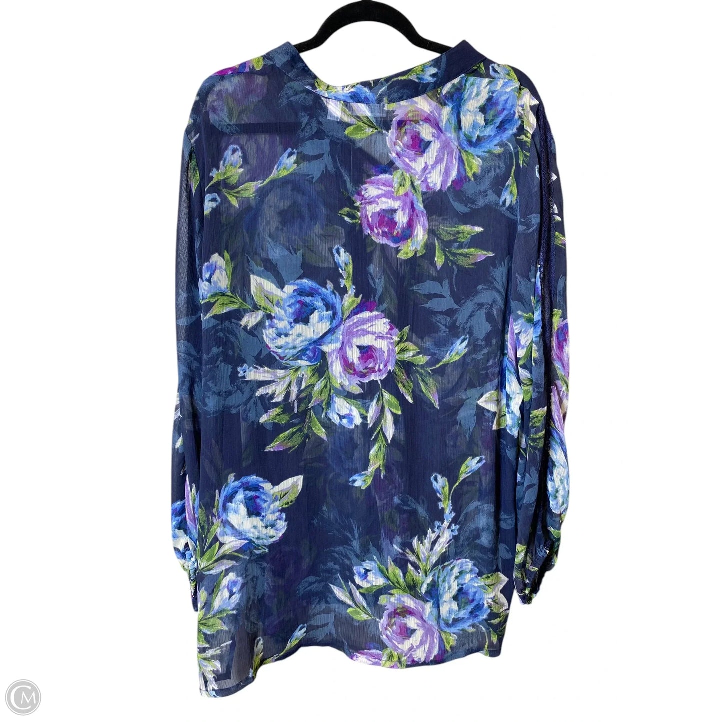 Top Long Sleeve By Susan Graver In Multi-colored, Size: 1x