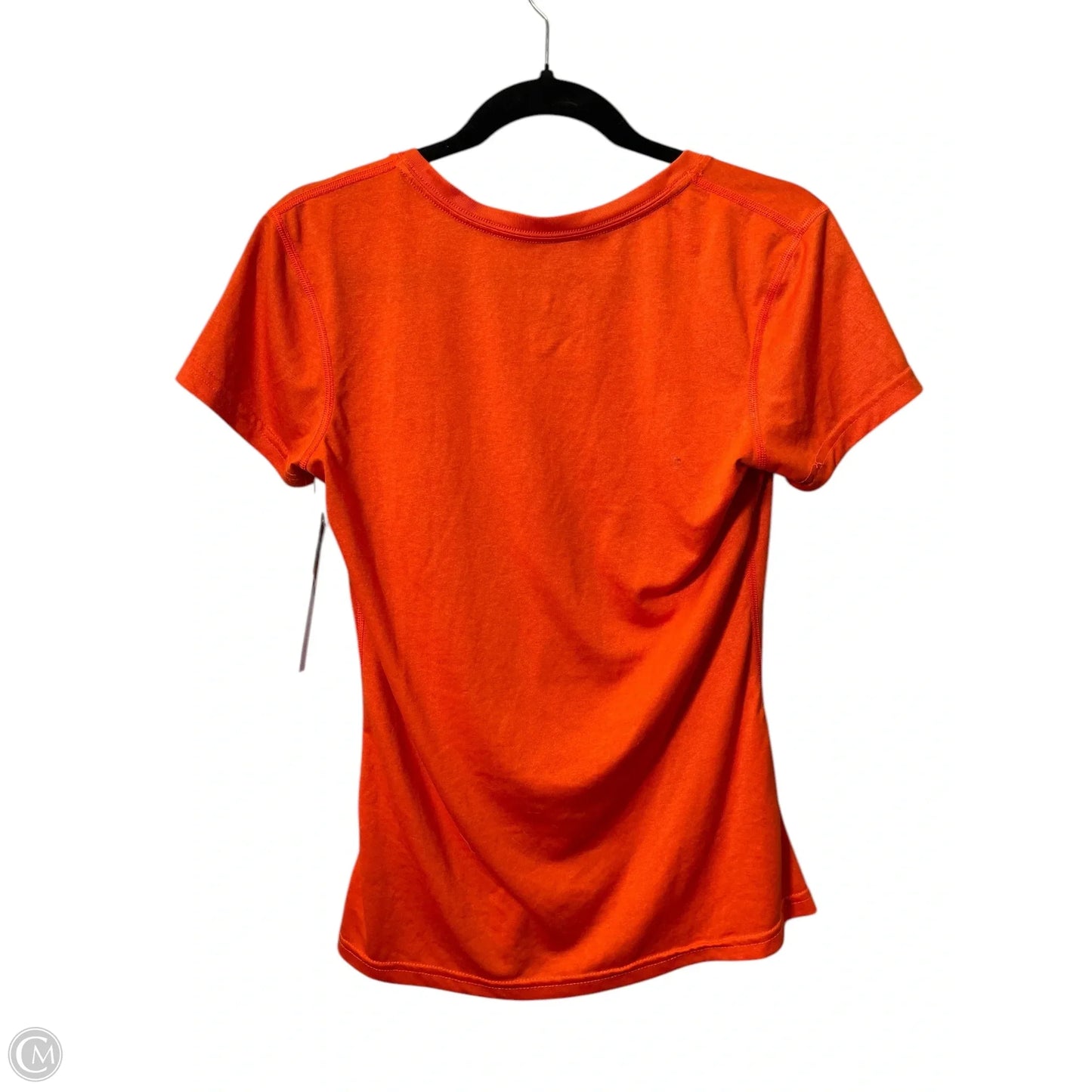 Athletic Top Short Sleeve By Nike In Orange, Size: S