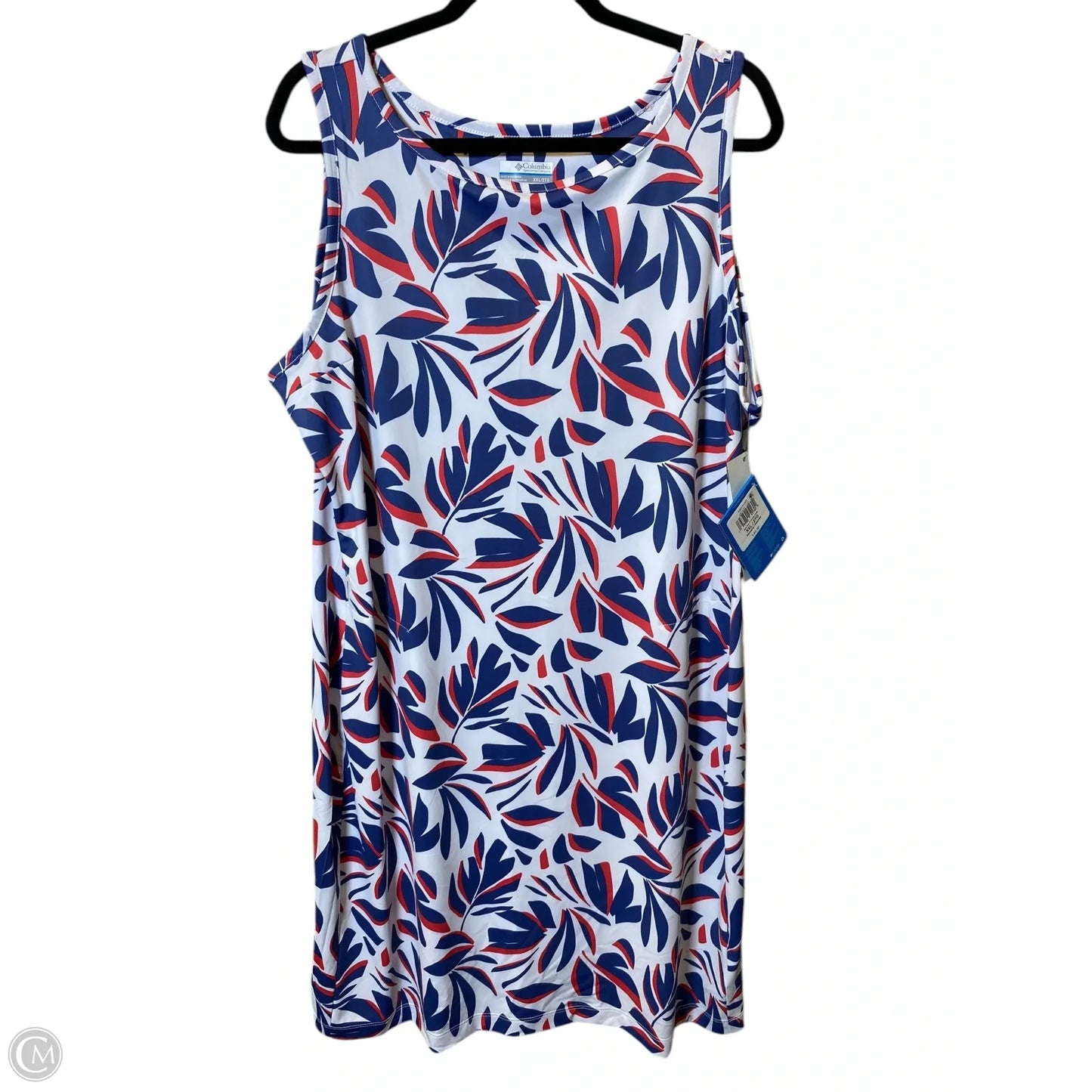 Athletic Dress By Columbia In Blue & Red & White, Size: Xxl