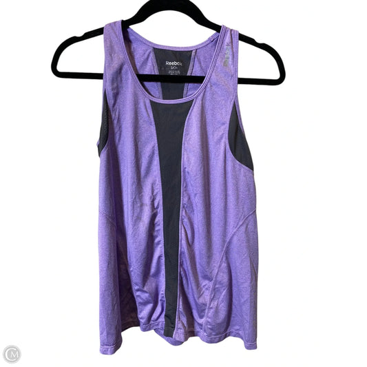 Top Sleeveless By Reebok In Grey & Purple, Size: S