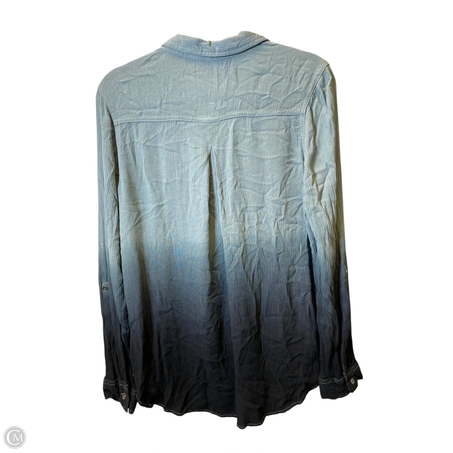 Blouse Long Sleeve By Rock And Republic In Ombre Print, Size: M