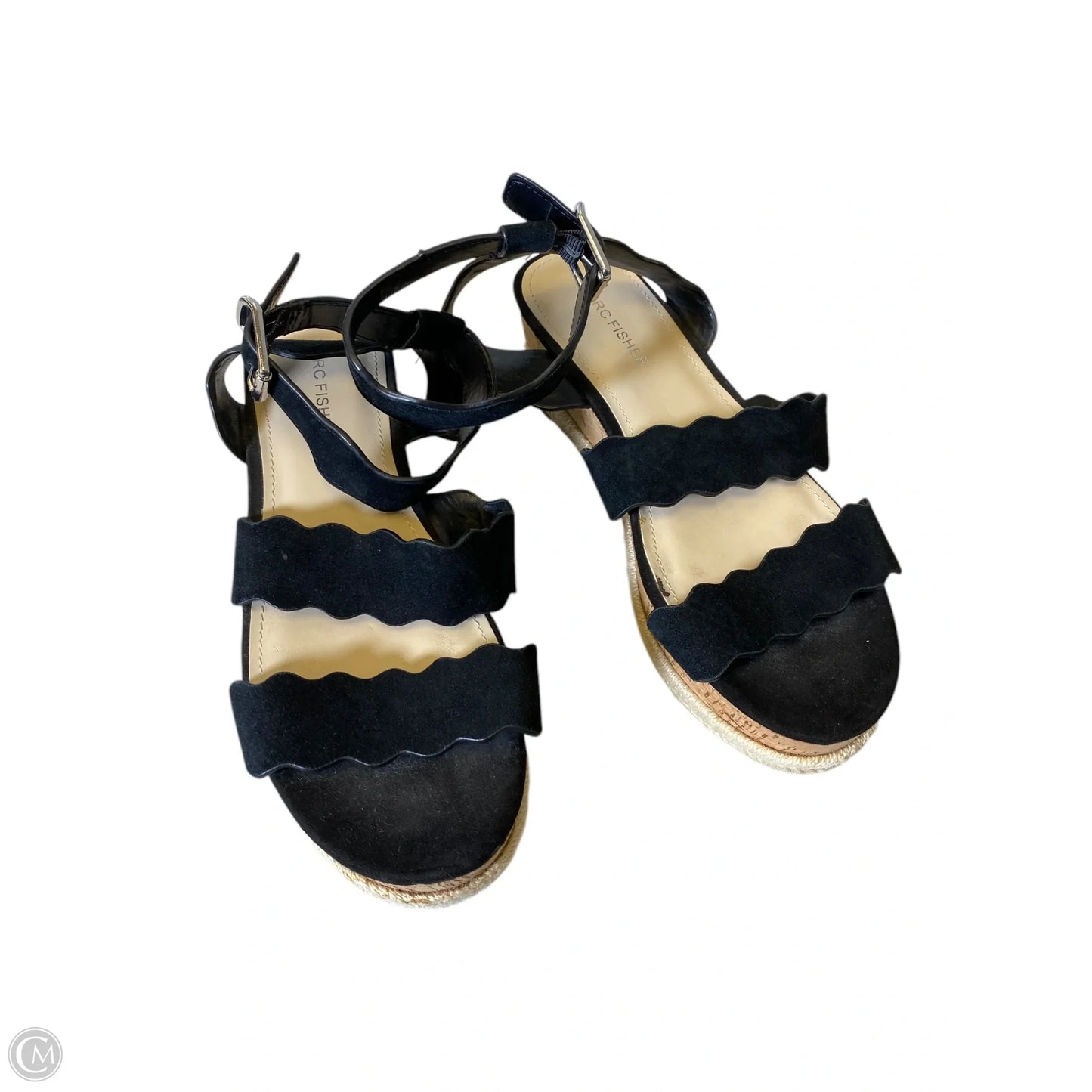 Sandals Flats By Marc Fisher In Black, Size: 8