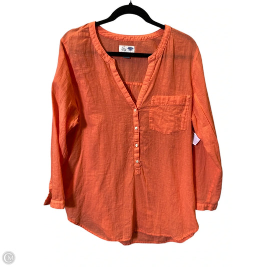 Tunic 3/4 Sleeve By Old Navy In Orange, Size: Xl