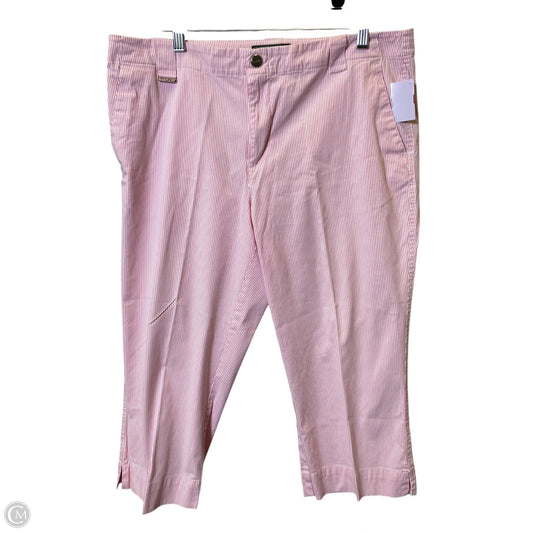 Pants Cropped By Lauren By Ralph Lauren In Striped Pattern, Size: 12