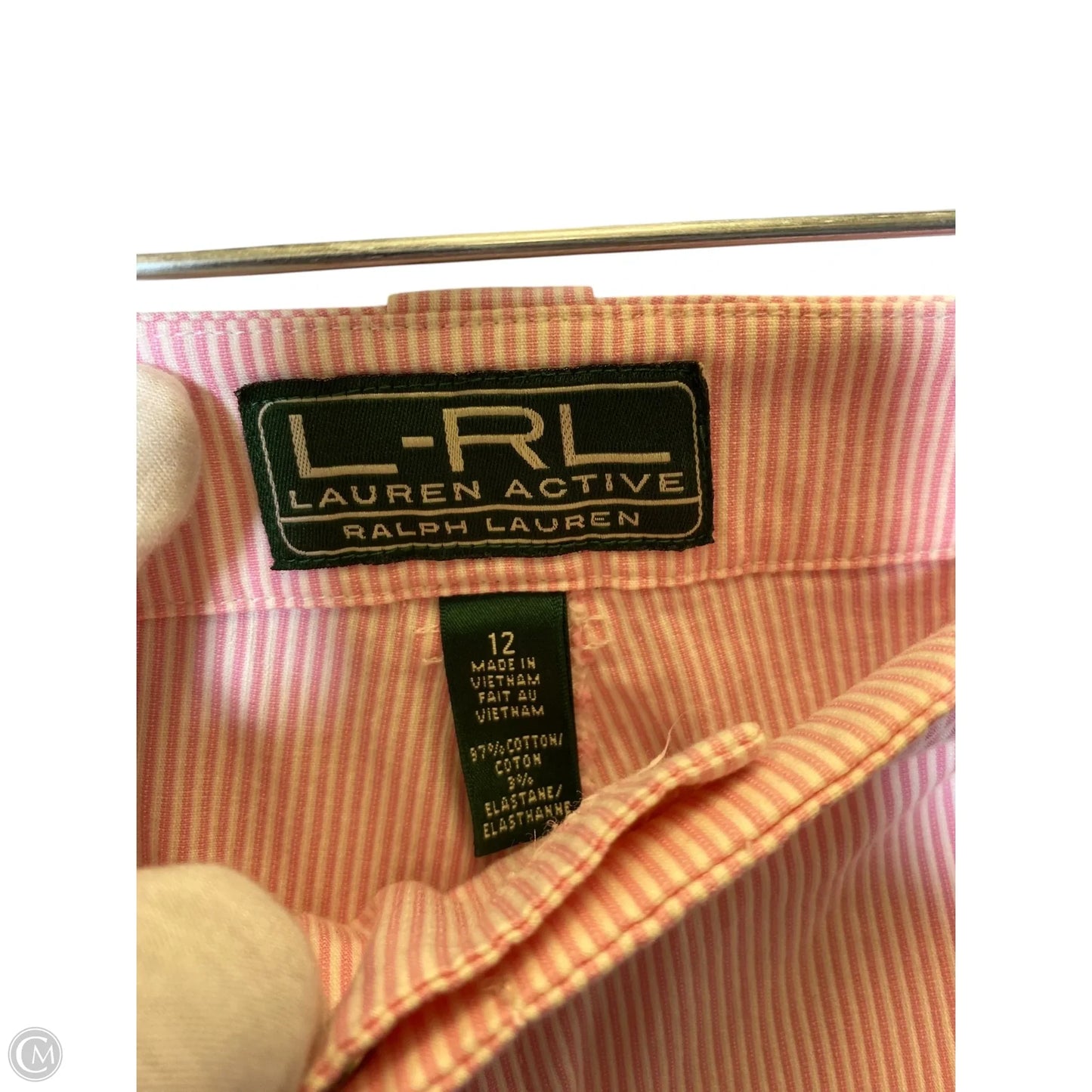 Pants Cropped By Lauren By Ralph Lauren In Striped Pattern, Size: 12
