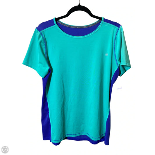 Athletic Top Short Sleeve By Cmc In Aqua, Size: L