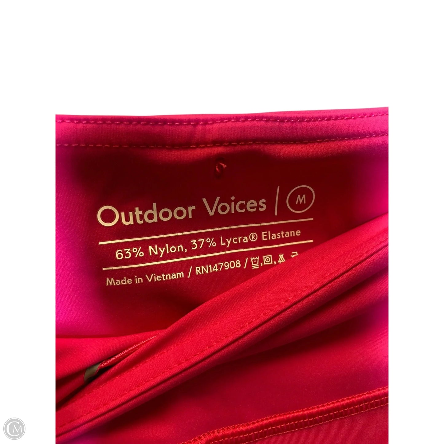 Athletic Leggings By Outdoor Voices In Pink, Size: M