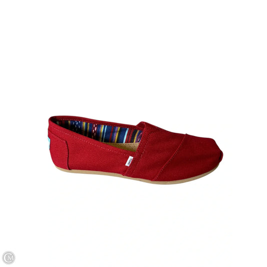 Shoes Flats By Toms In Red, Size: 8.5