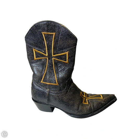 Boots Western By Old Gringo In Black & Gold, Size: 6.5
