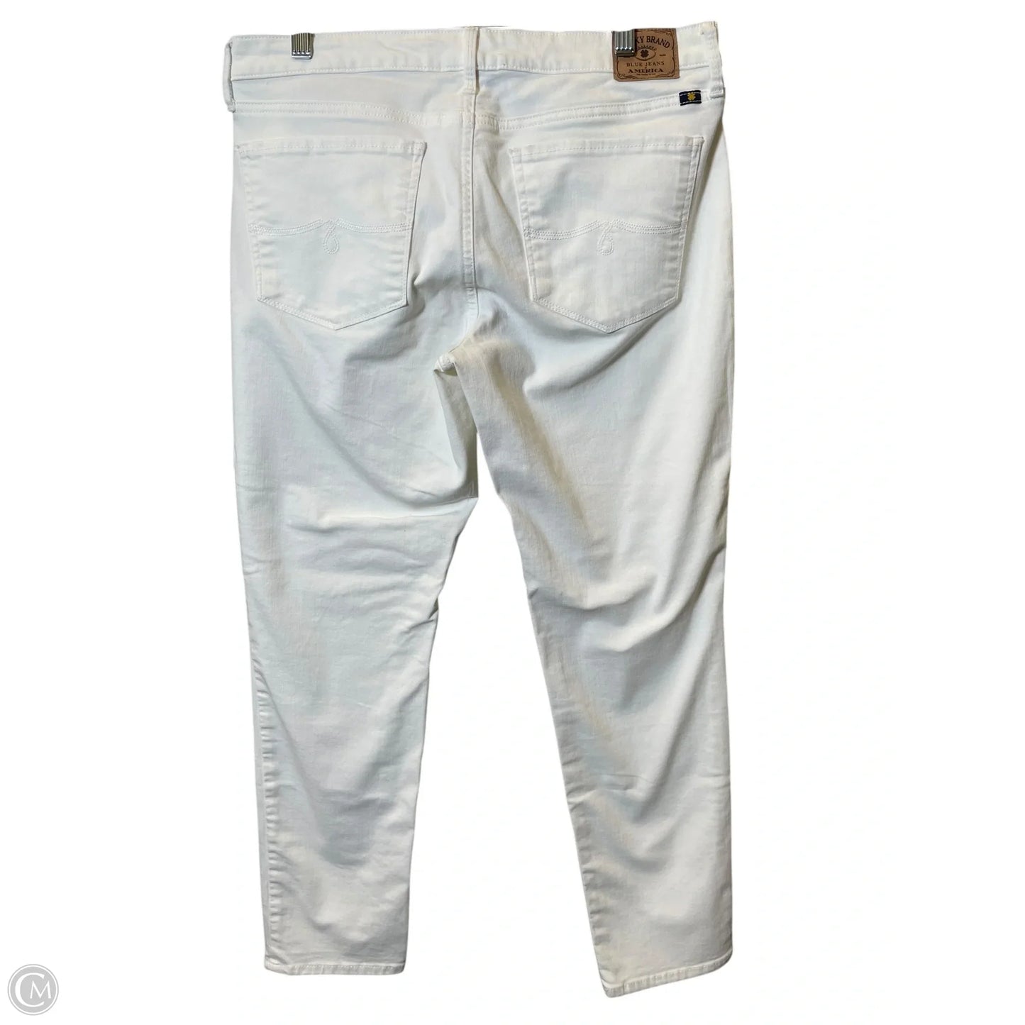 Jeans Straight By Lucky Brand In White, Size: 12
