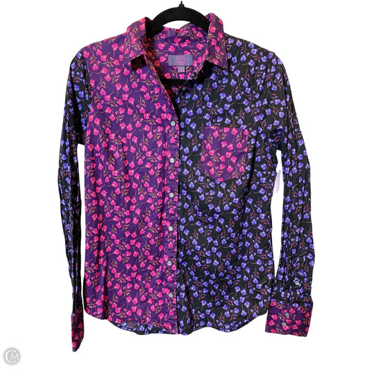 Blouse Long Sleeve By J. Crew In Floral Print, Size: S