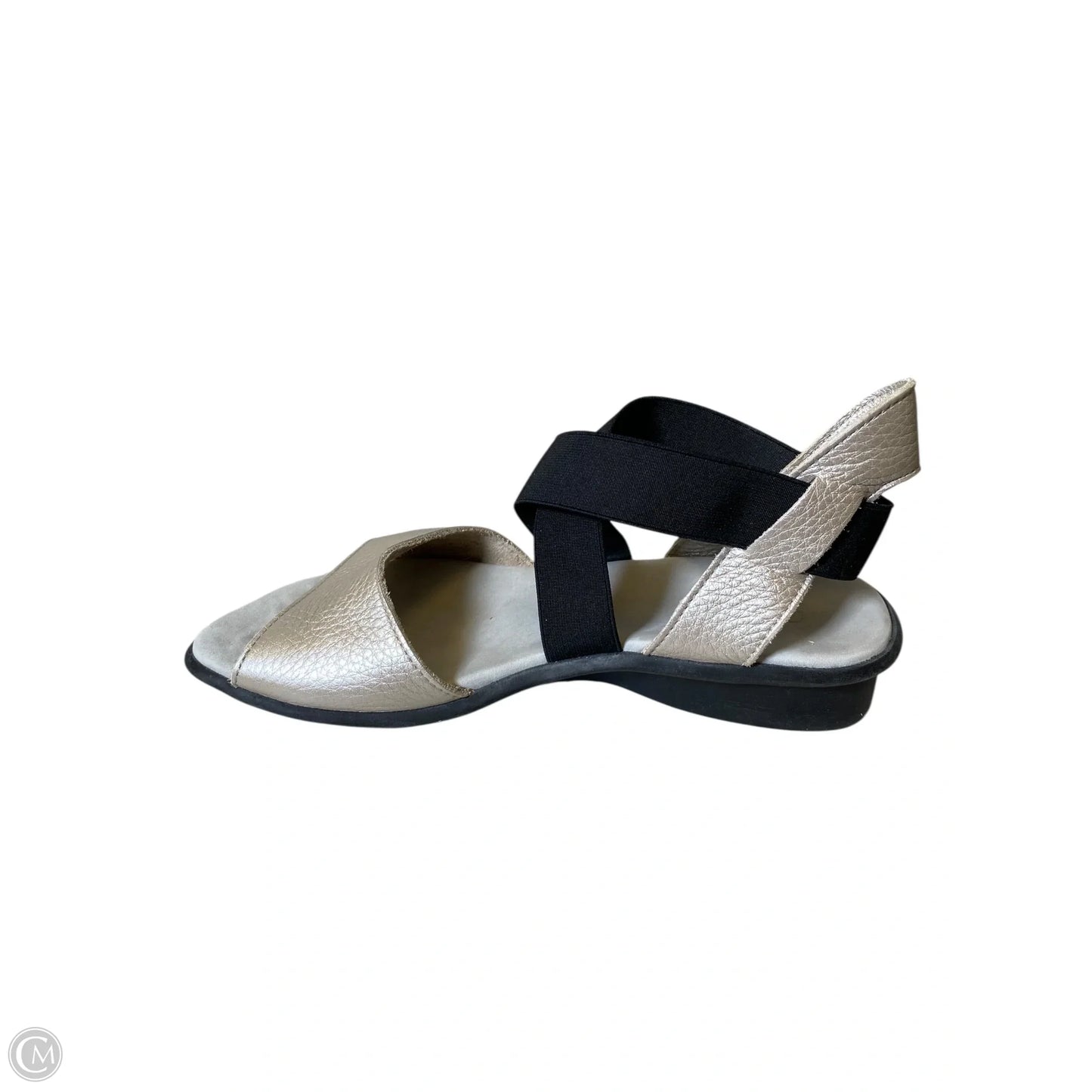 Sandals Flats By Arche In Black & Silver, Size: 6.5