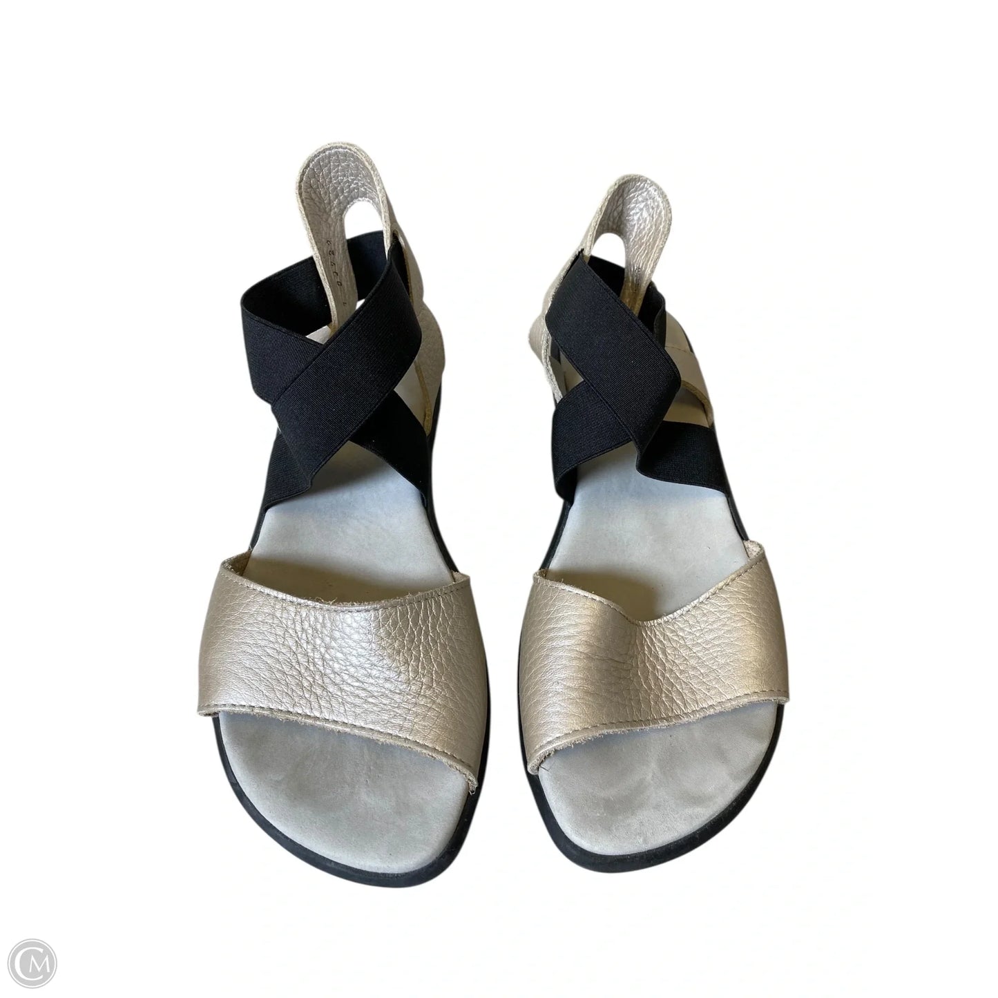Sandals Flats By Arche In Black & Silver, Size: 6.5