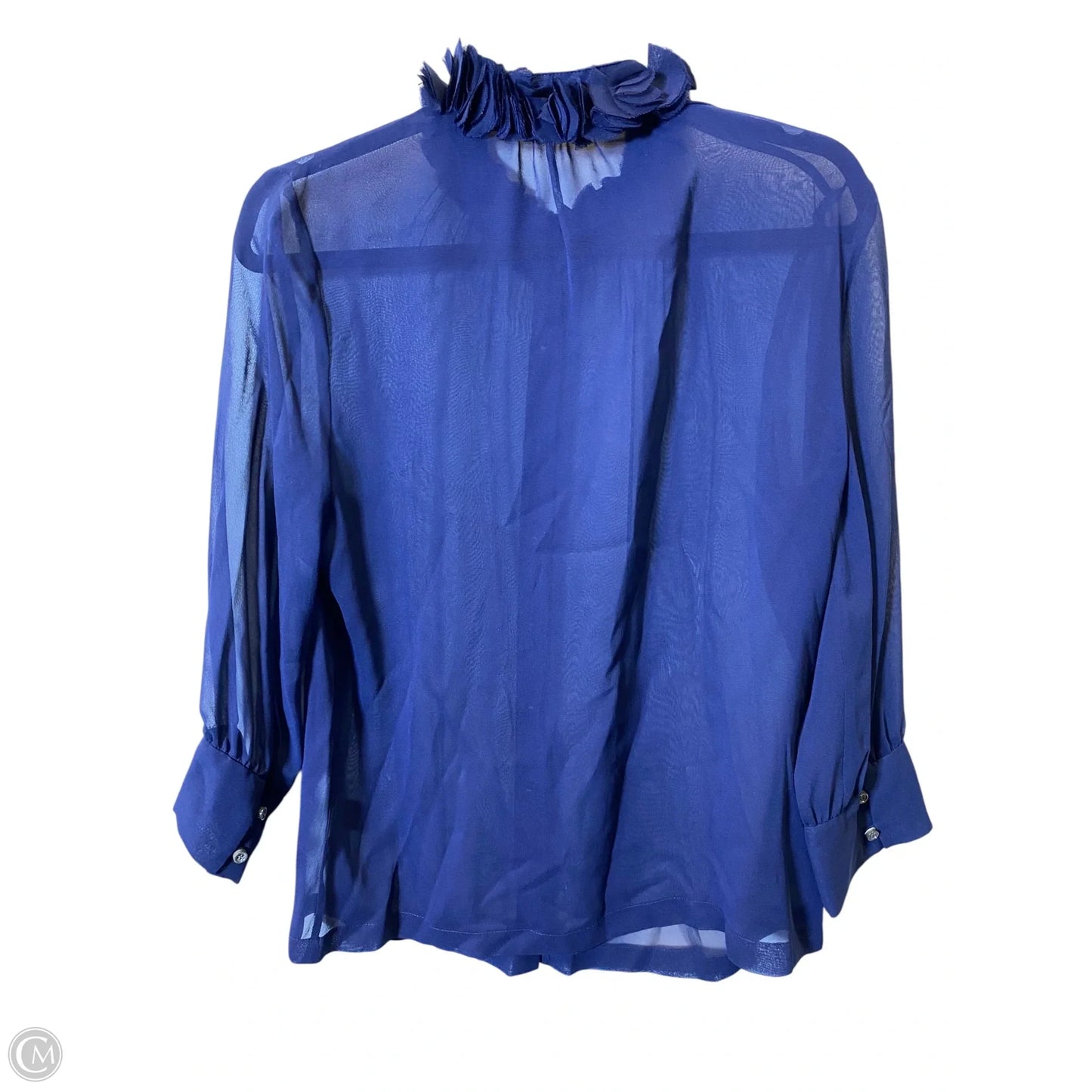 Blouse Long Sleeve By J. Crew In Navy, Size: 8