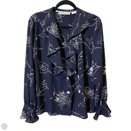 Top Long Sleeve By Cmc In Navy, Size: 10