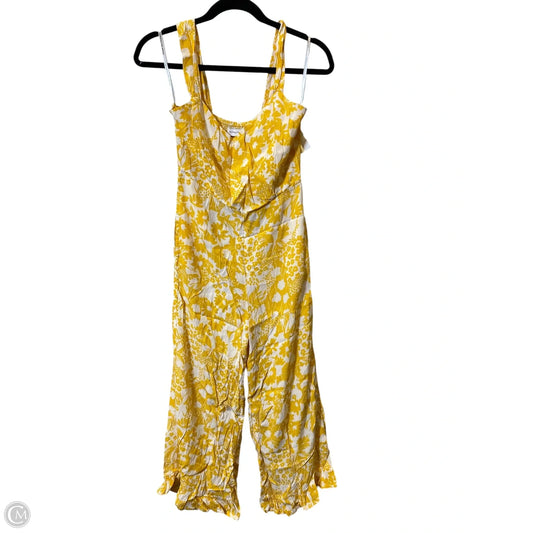 Jumpsuit By Faithfull The Brand In White & Yellow, Size: 4