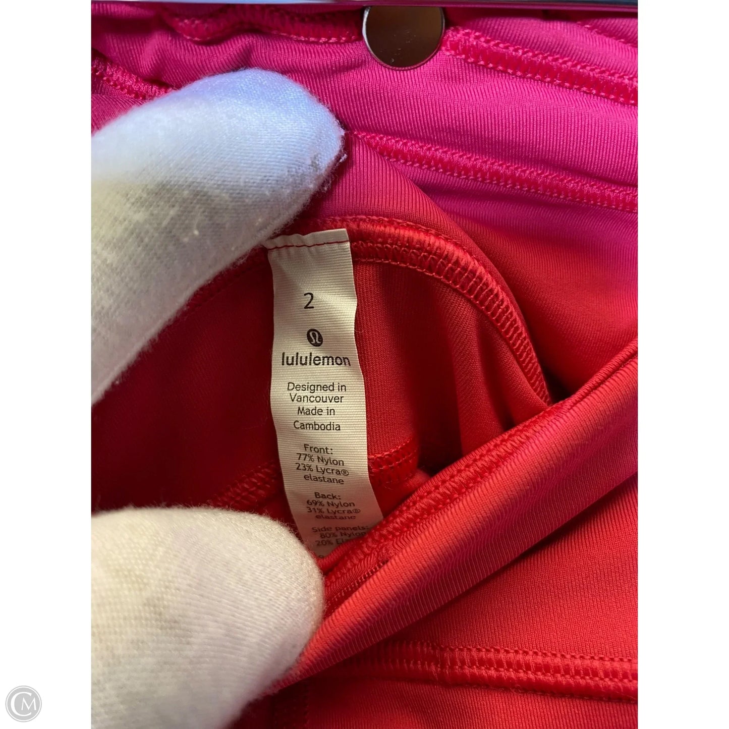 Athletic Capris By Lululemon In Pink, Size: 2