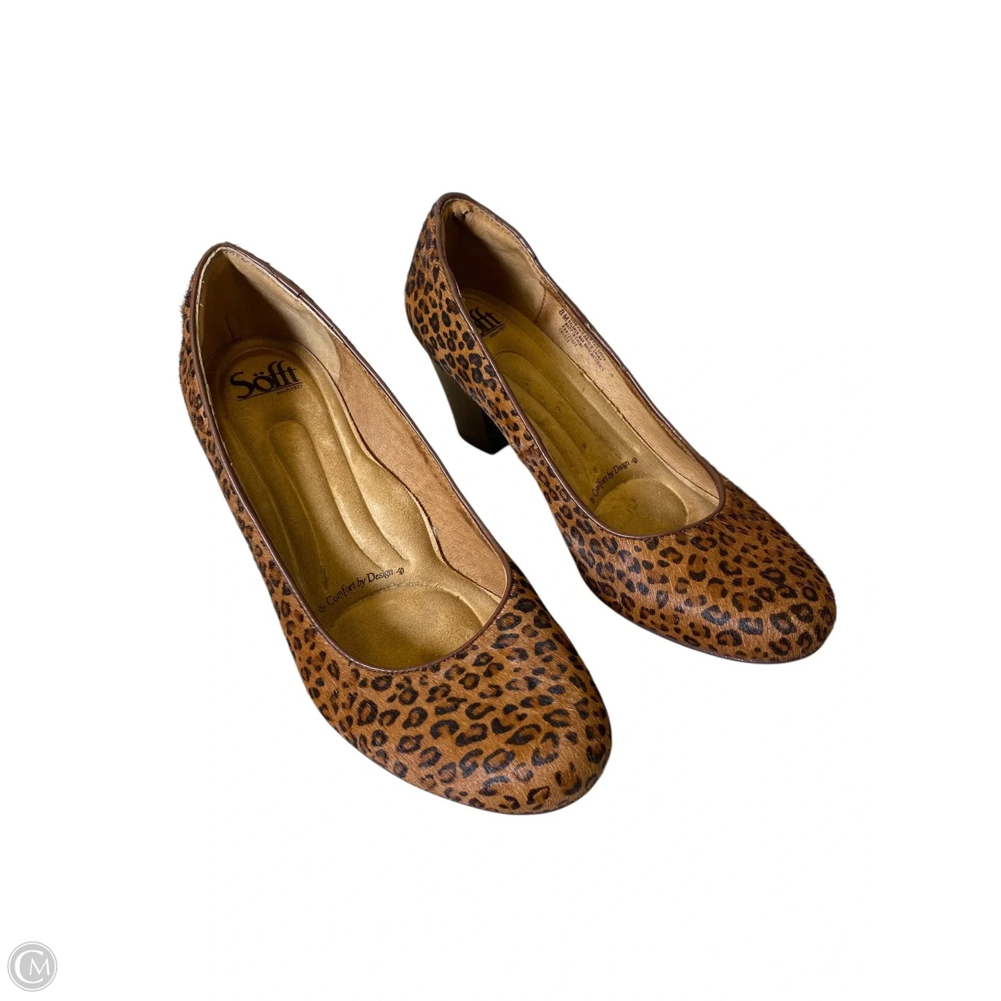 Shoes Heels Block By Sofft In Animal Print, Size: 8