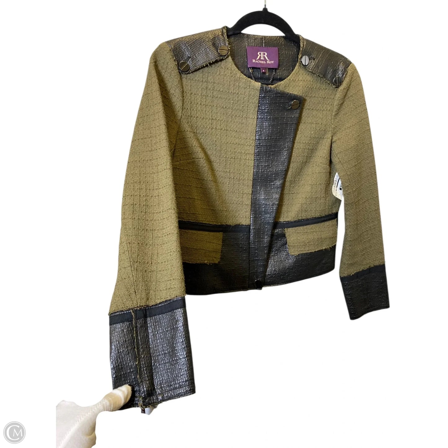 Blazer By Rachel Roy In Black & Green, Size: S