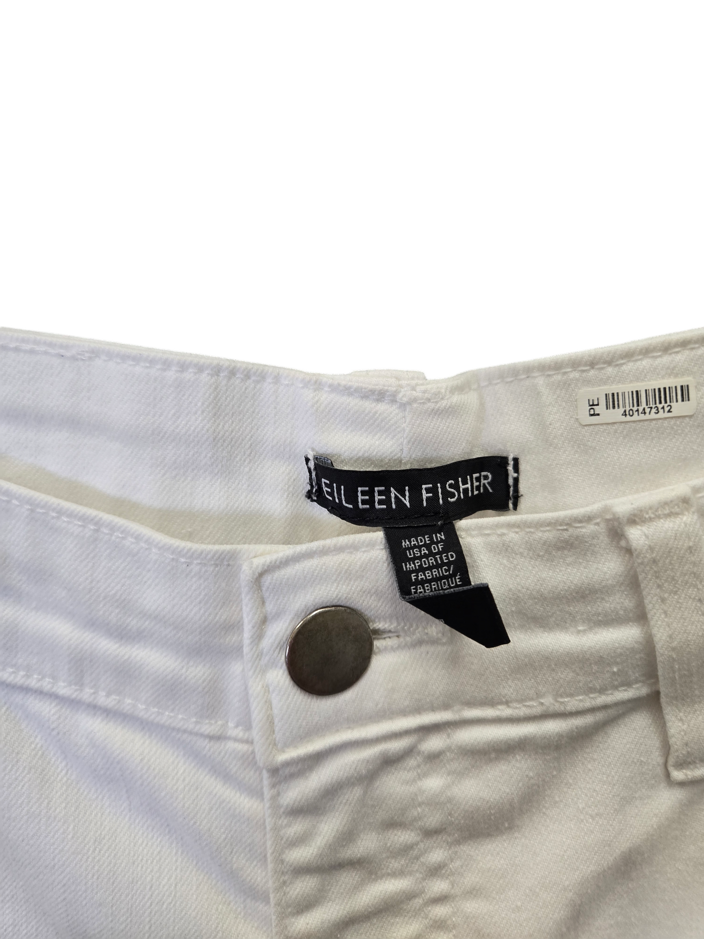 White Jeans Straight Eileen Fisher, Size 4