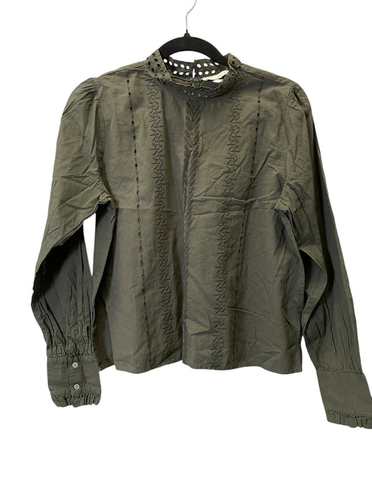 Top Long Sleeve By Loft In Green, Size: M