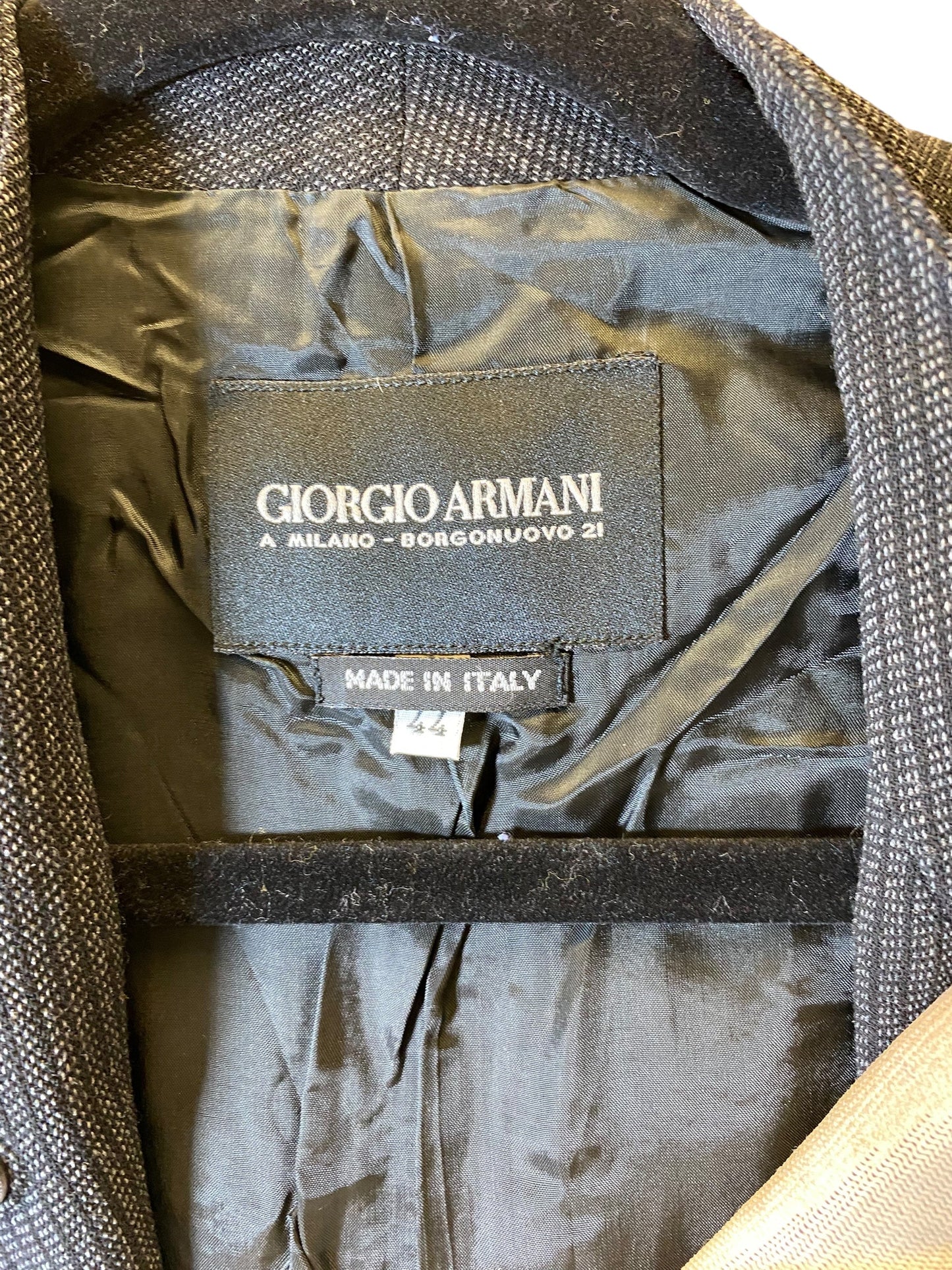 Blazer Designer By Giorgio Armani In Black, Size: M