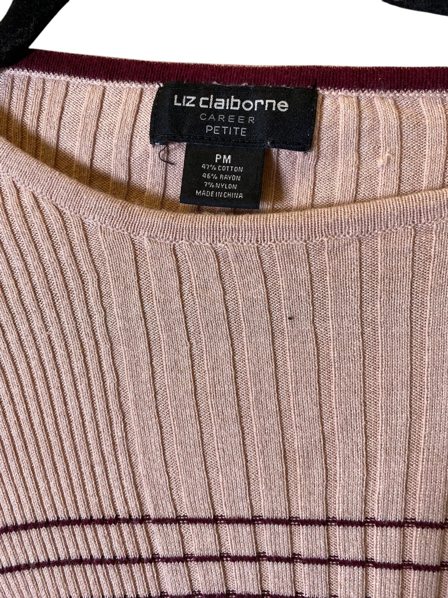 Sweater By Liz Claiborne In Pink, Size: Mp