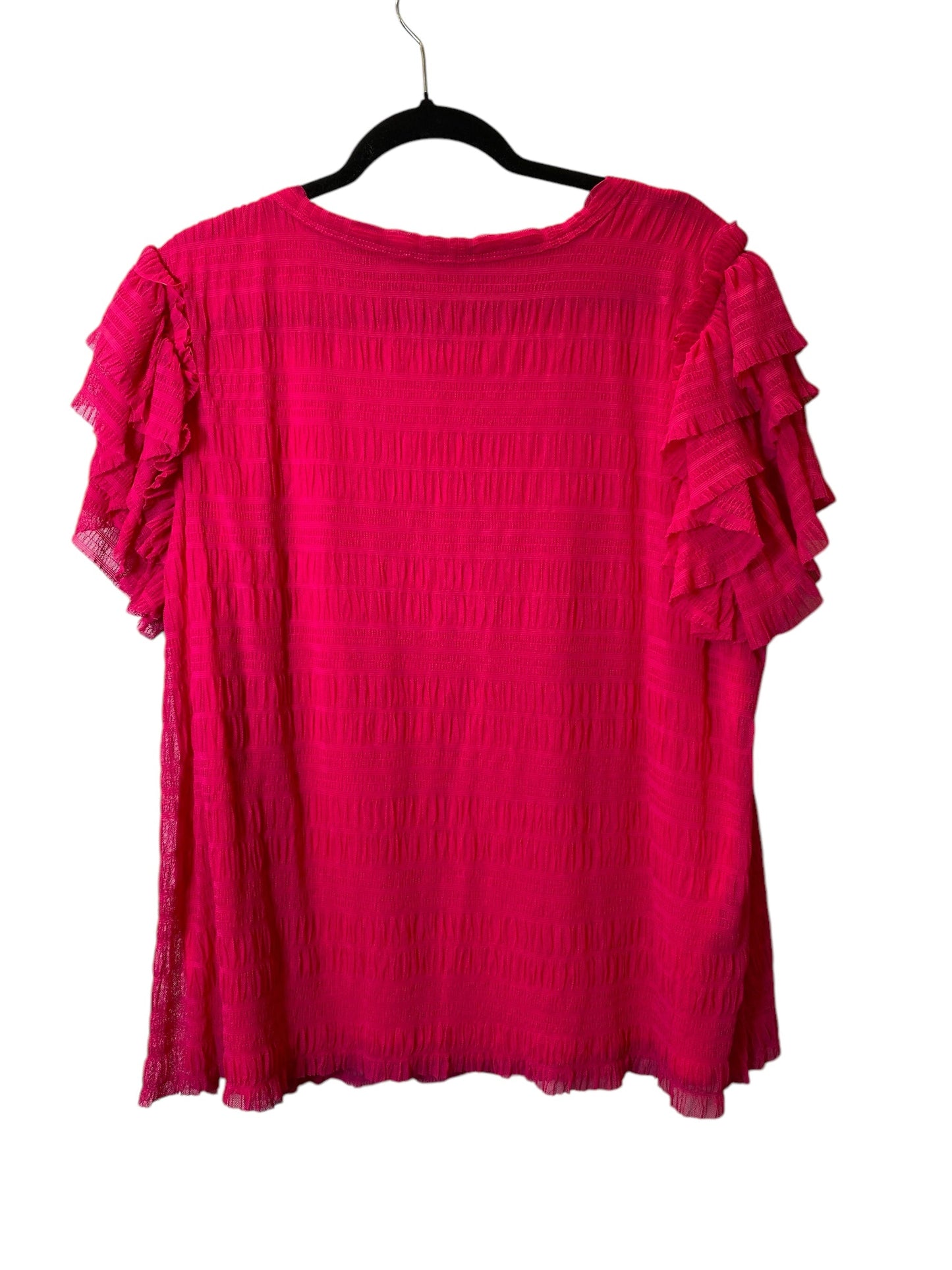 Top Short Sleeve By Cmc In Pink, Size: 2x