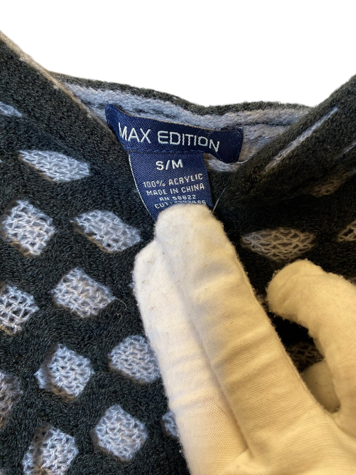 Shawl By Max Edition In Black & Grey, Size: M