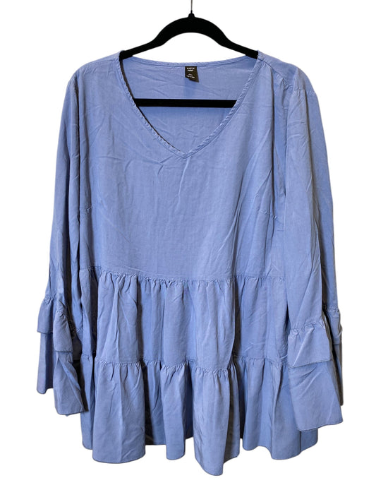 Top Long Sleeve By Shein In Blue, Size: 2x