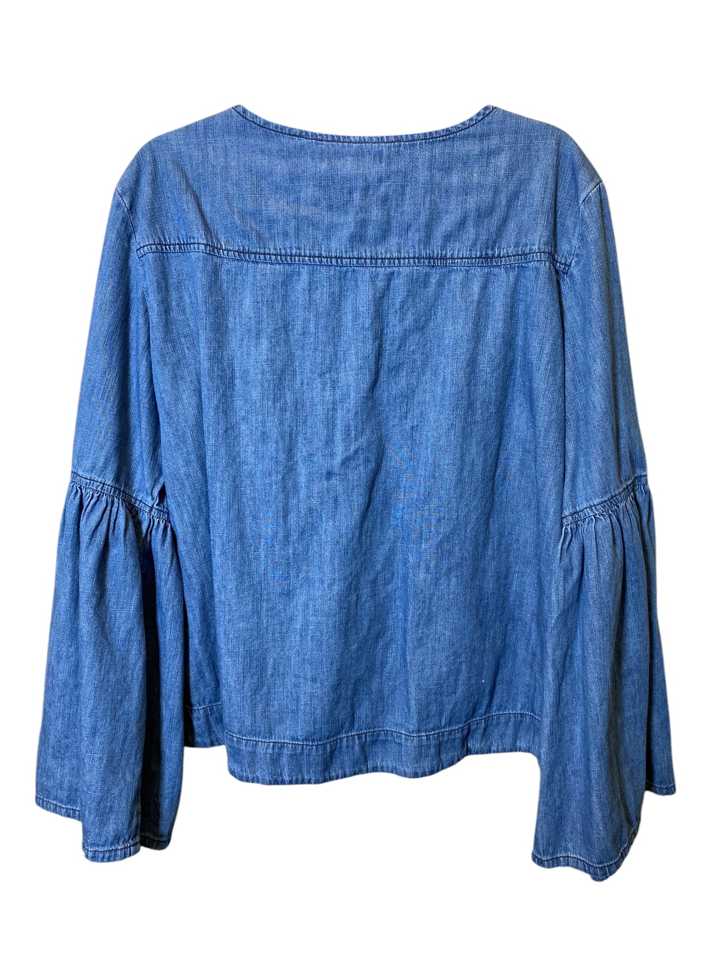 Top Long Sleeve By Cmc In Blue Denim, Size: Xl